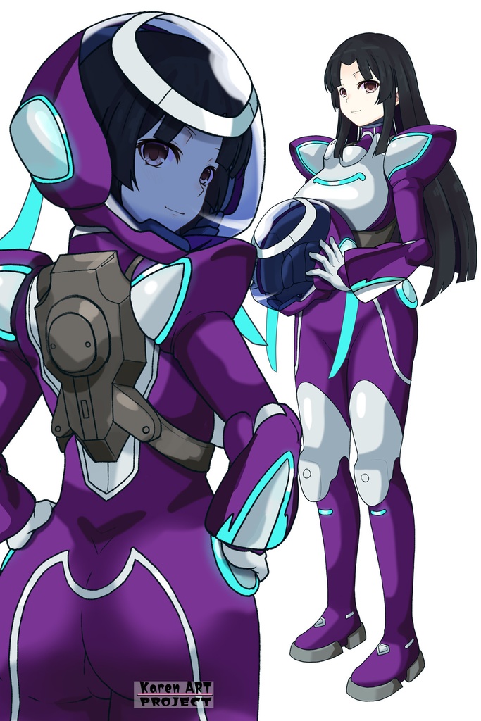 カレンちゃん+王留美のノーマルスーツ【機動戦士ガンダム00=Season2-03】 背面 Back Angle Karen is wearing Wang Liu Mei's Normal Suit【Mobile Suit Gundam 00=Season2-03】