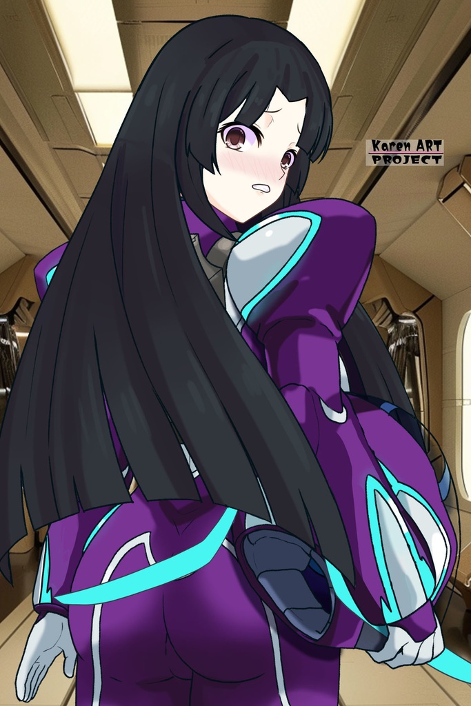 カレンちゃん+王留美のノーマルスーツ【機動戦士ガンダム00=Season2-03】 背面 Back Angle Karen is wearing Wang Liu Mei's Normal Suit【Mobile Suit Gundam 00=Season2-03】