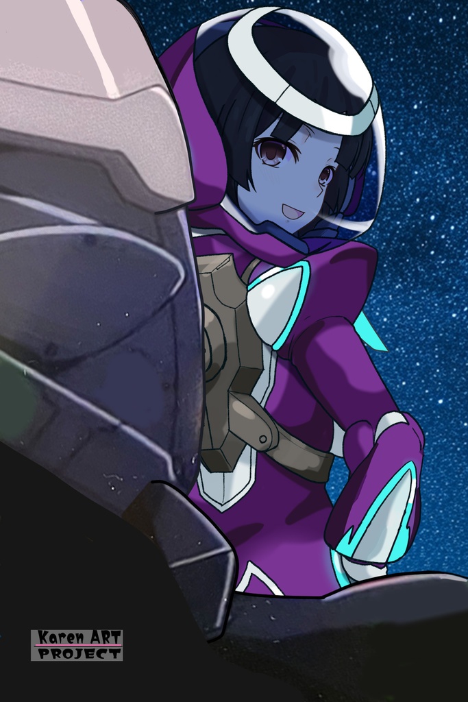 カレンちゃん+王留美のノーマルスーツ【機動戦士ガンダム00=Season2-03】 背面 Back Angle Karen is wearing Wang Liu Mei's Normal Suit【Mobile Suit Gundam 00=Season2-03】