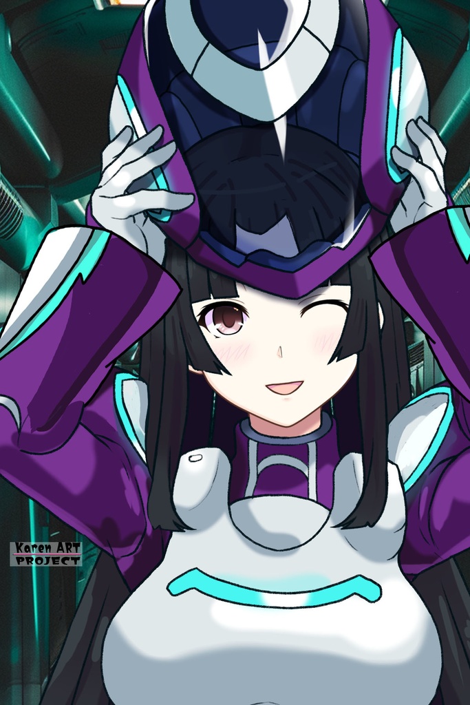 カレンちゃん+王留美のノーマルスーツ【機動戦士ガンダム00=Season2-04】 正面Sポーズ Front S-POSE Karen is wearing Wang Liu Mei's Normal Suit【Mobile Suit Gundam 00=Season2-04】