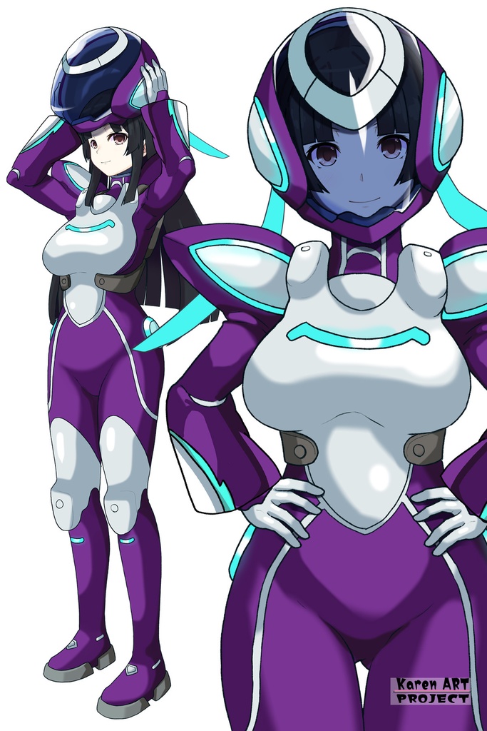 カレンちゃん+王留美のノーマルスーツ【機動戦士ガンダム00=Season2-04】 正面Sポーズ Front S-POSE Karen is wearing Wang Liu Mei's Normal Suit【Mobile Suit Gundam 00=Season2-04】