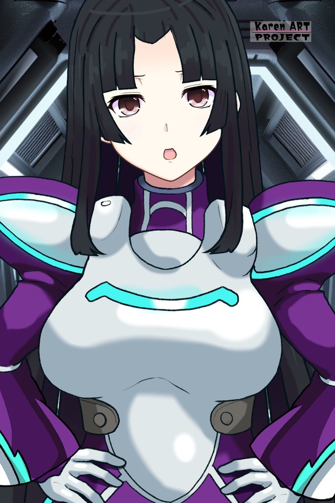 カレンちゃん+王留美のノーマルスーツ【機動戦士ガンダム00=Season2-04】 正面Sポーズ Front S-POSE Karen is wearing Wang Liu Mei's Normal Suit【Mobile Suit Gundam 00=Season2-04】