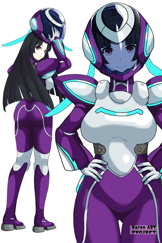 カレンちゃん+王留美のノーマルスーツ【機動戦士ガンダム00=Season2-04】 正面Sポーズ Front S-POSE Karen is wearing Wang Liu Mei's Normal Suit【Mobile Suit Gundam 00=Season2-04】