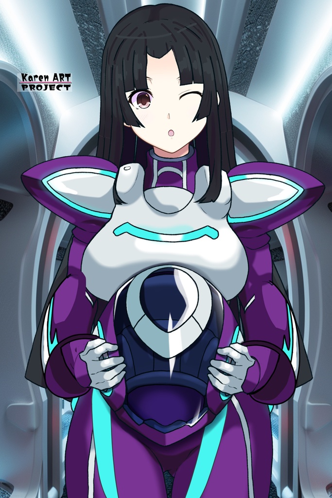 カレンちゃん+王留美のノーマルスーツ【機動戦士ガンダム00=Season2-04】 正面Sポーズ Front S-POSE Karen is wearing Wang Liu Mei's Normal Suit【Mobile Suit Gundam 00=Season2-04】