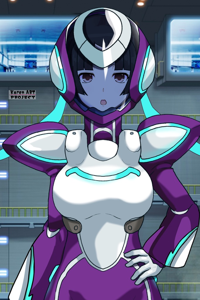 カレンちゃん+王留美のノーマルスーツ【機動戦士ガンダム00=Season2-05】 正面 Front Angle Karen is wearing Wang Liu Mei's Normal Suit【Mobile Suit Gundam 00=Season2-05】