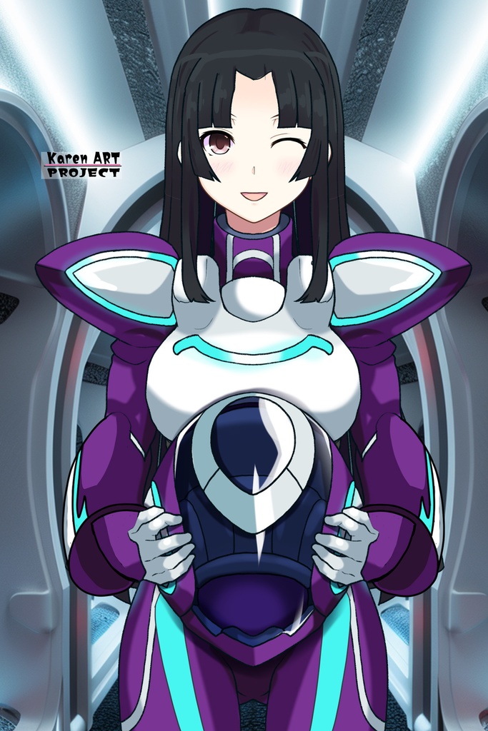 カレンちゃん+王留美のノーマルスーツ【機動戦士ガンダム00=Season2-05】 正面 Front Angle Karen is wearing Wang Liu Mei's Normal Suit【Mobile Suit Gundam 00=Season2-05】