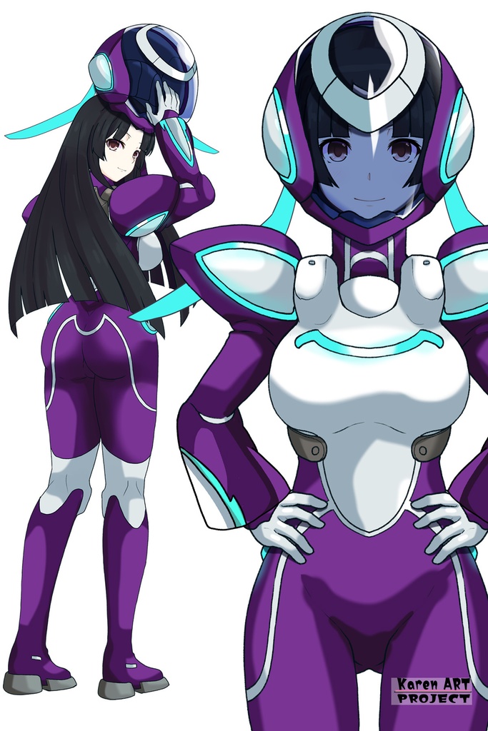 カレンちゃん+王留美のノーマルスーツ【機動戦士ガンダム00=Season2-05】 正面 Front Angle Karen is wearing Wang Liu Mei's Normal Suit【Mobile Suit Gundam 00=Season2-05】