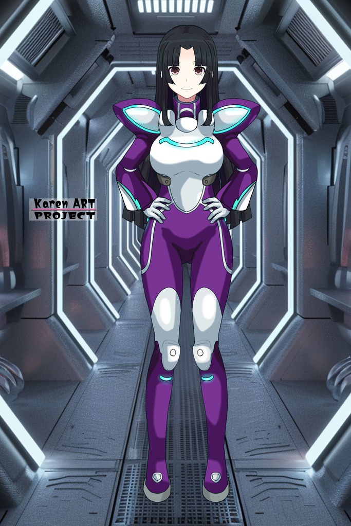 カレンちゃん+王留美のノーマルスーツ【機動戦士ガンダム00=Season2-05】 正面 Front Angle Karen is wearing Wang Liu Mei's Normal Suit【Mobile Suit Gundam 00=Season2-05】