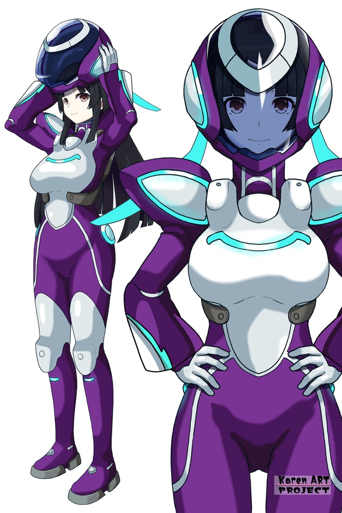 カレンちゃん+王留美のノーマルスーツ【機動戦士ガンダム00=Season2-05】 正面 Front Angle Karen is wearing Wang Liu Mei's Normal Suit【Mobile Suit Gundam 00=Season2-05】