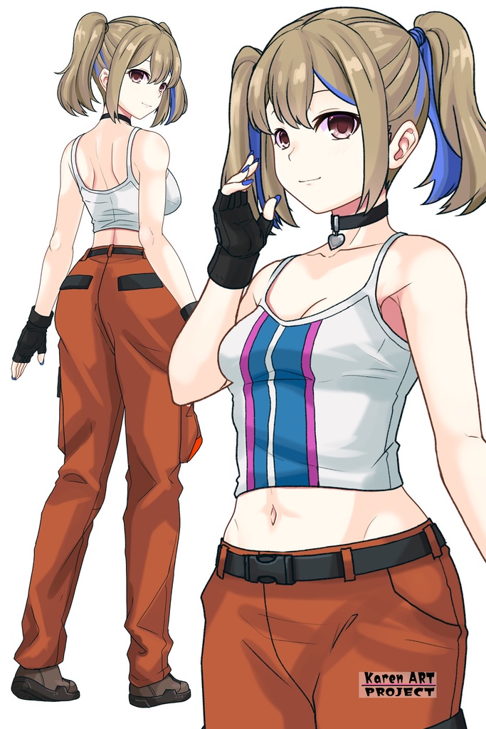 カレンちゃん+ハーラ・モーリーの作業服【機動戦士ガンダム 閃光のハサウェイ-01】 Karen is wearing HALA・MORLEY's Work Clothes【Mobile Suit Gundam: Hathaway's Flash-01】