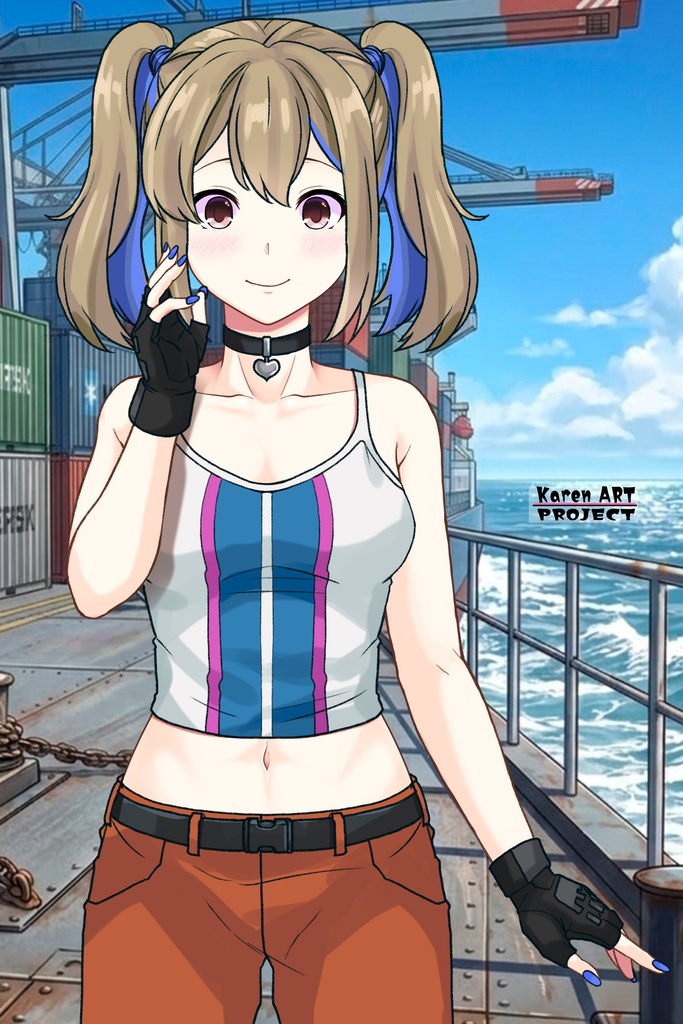 カレンちゃん+ハーラ・モーリーの作業服【機動戦士ガンダム 閃光のハサウェイ-01】 Karen is wearing HALA・MORLEY's Work Clothes【Mobile Suit Gundam: Hathaway's Flash-01】