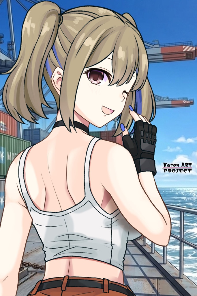 カレンちゃん+ハーラ・モーリーの作業服【機動戦士ガンダム 閃光のハサウェイ-01】 Karen is wearing HALA・MORLEY's Work Clothes【Mobile Suit Gundam: Hathaway's Flash-01】