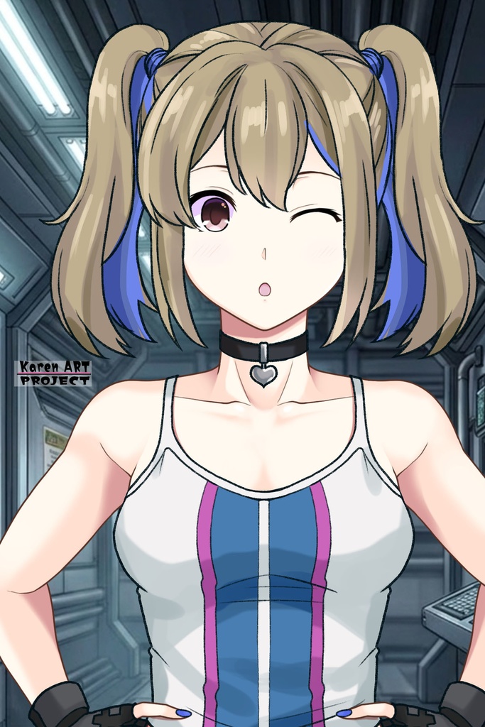 カレンちゃん+ハーラ・モーリーの作業服【機動戦士ガンダム 閃光のハサウェイ-01】 Karen is wearing HALA・MORLEY's Work Clothes【Mobile Suit Gundam: Hathaway's Flash-01】