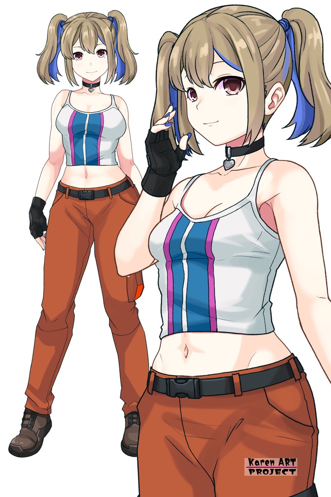 カレンちゃん+ハーラ・モーリーの作業服【機動戦士ガンダム 閃光のハサウェイ-01】 Karen is wearing HALA・MORLEY's Work Clothes【Mobile Suit Gundam: Hathaway's Flash-01】