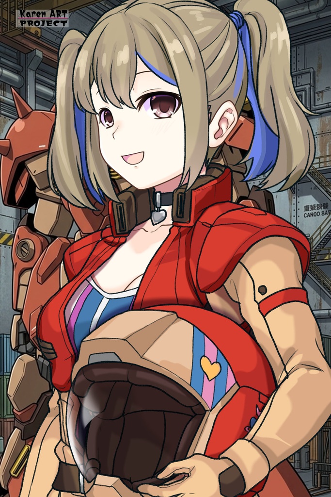 カレンちゃん+ハーラ・モーリーのノーマルスーツ【機動戦士ガンダム 閃光のハサウェイ-02】 斜め前アングル Diagonal front angle Karen is wearing HALA・MORLEY's Normal Suit【Mobile Suit Gundam: Hathaway's Flash-02】