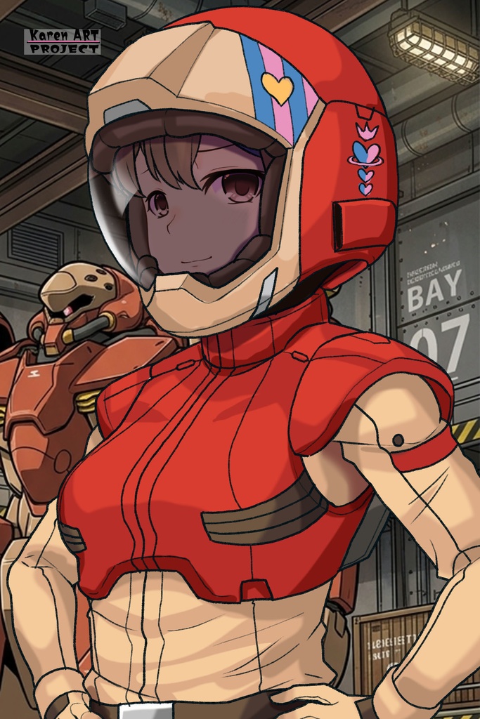 カレンちゃん+ハーラ・モーリーのノーマルスーツ【機動戦士ガンダム 閃光のハサウェイ-02】 斜め前アングル Diagonal front angle Karen is wearing HALA・MORLEY's Normal Suit【Mobile Suit Gundam: Hathaway's Flash-02】