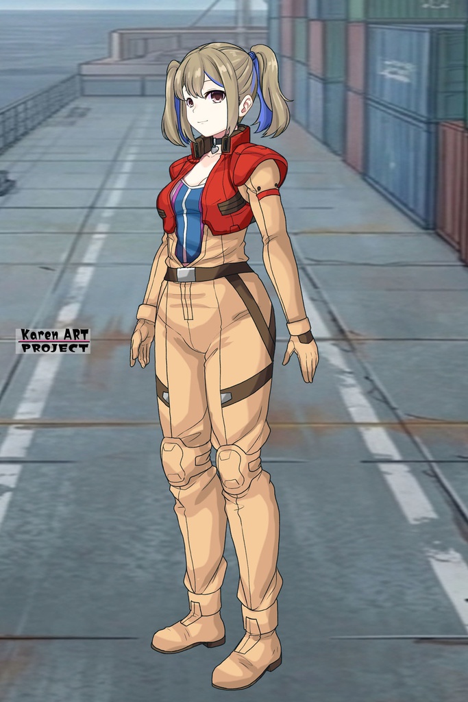 カレンちゃん+ハーラ・モーリーのノーマルスーツ【機動戦士ガンダム 閃光のハサウェイ-02】 斜め前アングル Diagonal front angle Karen is wearing HALA・MORLEY's Normal Suit【Mobile Suit Gundam: Hathaway's Flash-02】