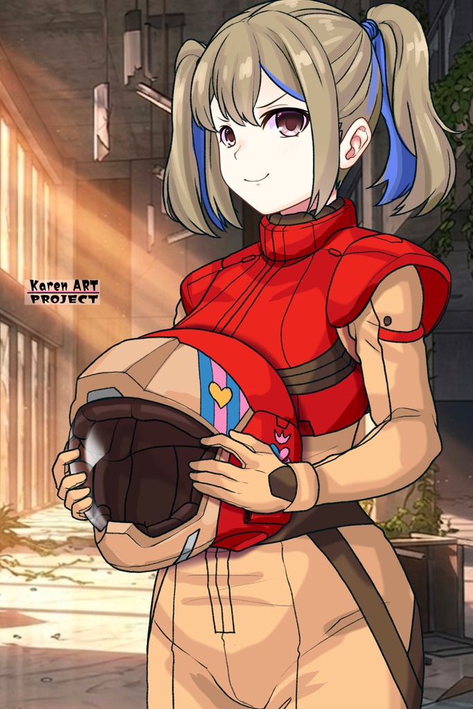 カレンちゃん+ハーラ・モーリーのノーマルスーツ【機動戦士ガンダム 閃光のハサウェイ-02】 斜め前アングル Diagonal front angle Karen is wearing HALA・MORLEY's Normal Suit【Mobile Suit Gundam: Hathaway's Flash-02】