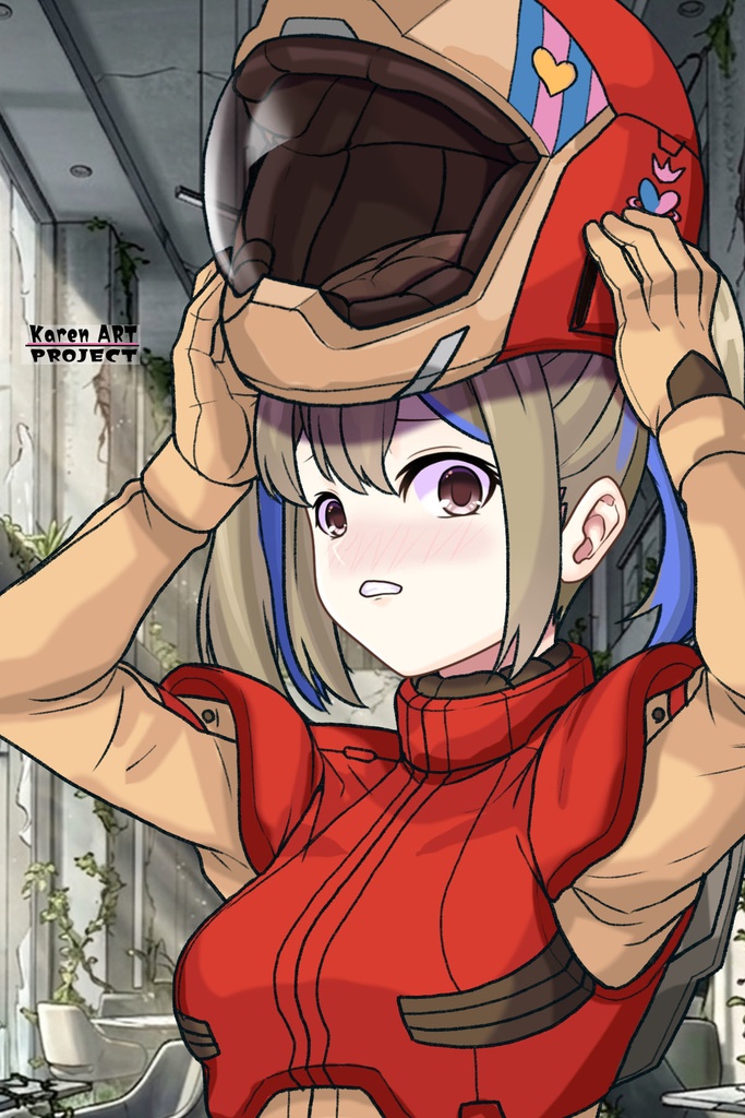 カレンちゃん+ハーラ・モーリーのノーマルスーツ【機動戦士ガンダム 閃光のハサウェイ-02】 斜め前アングル Diagonal front angle Karen is wearing HALA・MORLEY's Normal Suit【Mobile Suit Gundam: Hathaway's Flash-02】