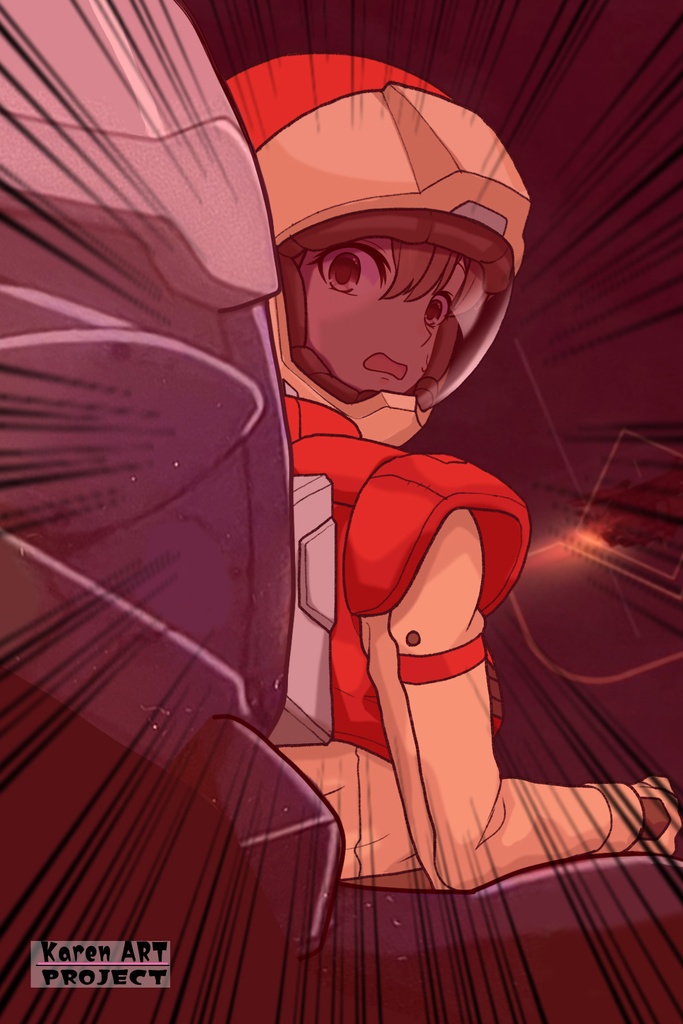 カレンちゃん+ハーラ・モーリーのノーマルスーツ【機動戦士ガンダム 閃光のハサウェイ-03】 背面 Back Angle Karen is wearing HALA・MORLEY's Normal Suit【Mobile Suit Gundam: Hathaway's Flash-03】