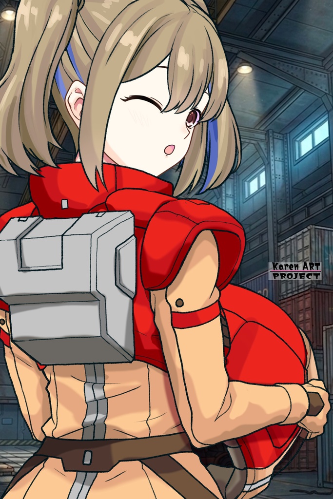 カレンちゃん+ハーラ・モーリーのノーマルスーツ【機動戦士ガンダム 閃光のハサウェイ-03】 背面 Back Angle Karen is wearing HALA・MORLEY's Normal Suit【Mobile Suit Gundam: Hathaway's Flash-03】