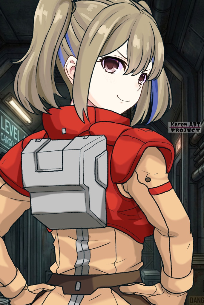 カレンちゃん+ハーラ・モーリーのノーマルスーツ【機動戦士ガンダム 閃光のハサウェイ-03】 背面 Back Angle Karen is wearing HALA・MORLEY's Normal Suit【Mobile Suit Gundam: Hathaway's Flash-03】