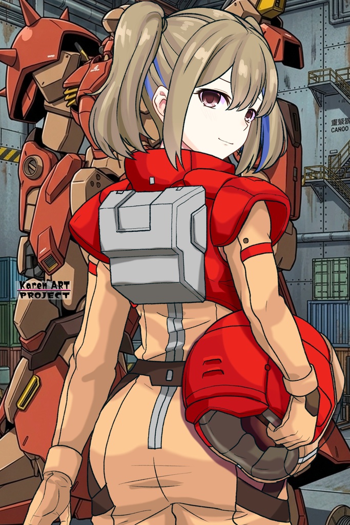 カレンちゃん+ハーラ・モーリーのノーマルスーツ【機動戦士ガンダム 閃光のハサウェイ-03】 背面 Back Angle Karen is wearing HALA・MORLEY's Normal Suit【Mobile Suit Gundam: Hathaway's Flash-03】