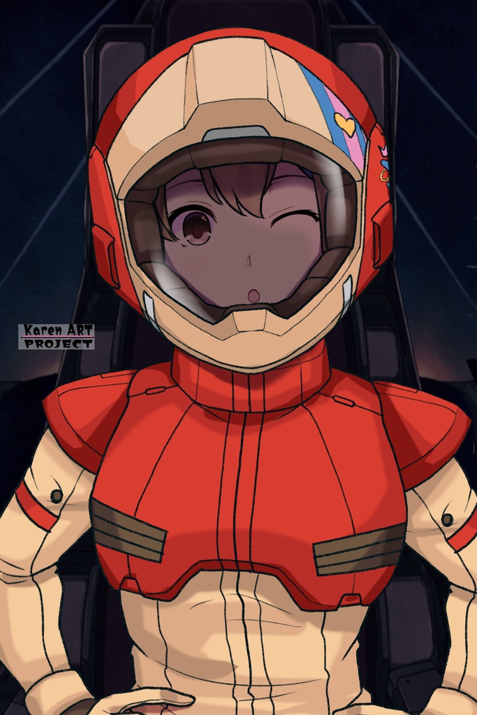 カレンちゃん+ハーラ・モーリーのノーマルスーツ【機動戦士ガンダム 閃光のハサウェイ-04】 正面Sポーズ Front S-POSE Karen is wearing HALA・MORLEY's Normal Suit【Mobile Suit Gundam: Hathaway's Flash-04】