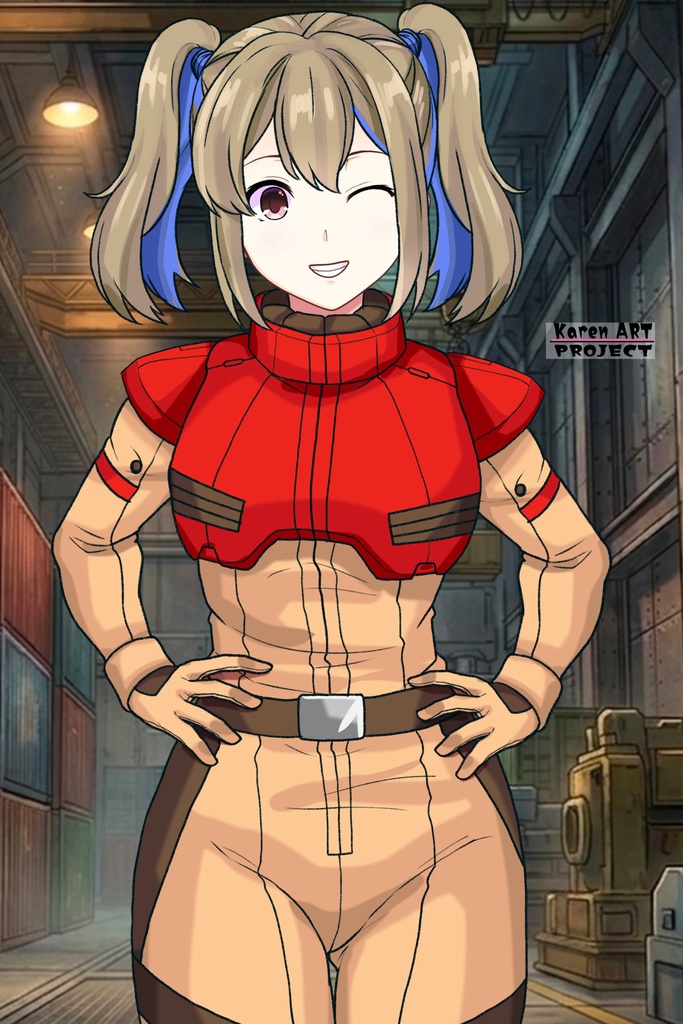 カレンちゃん+ハーラ・モーリーのノーマルスーツ【機動戦士ガンダム 閃光のハサウェイ-04】 正面Sポーズ Front S-POSE Karen is wearing HALA・MORLEY's Normal Suit【Mobile Suit Gundam: Hathaway's Flash-04】