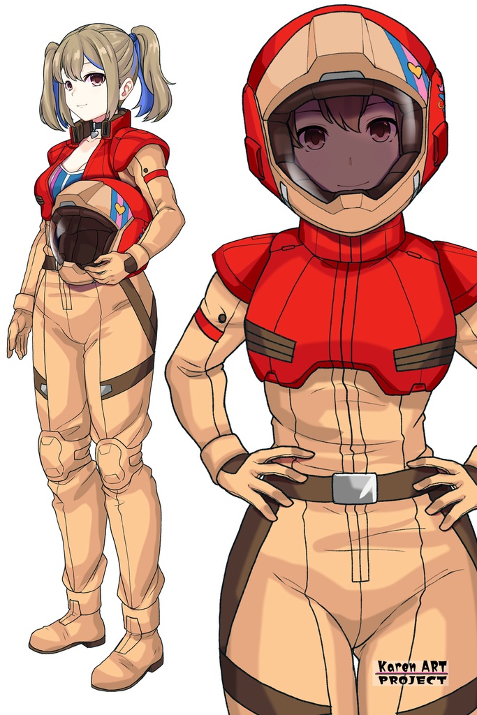 カレンちゃん+ハーラ・モーリーのノーマルスーツ【機動戦士ガンダム 閃光のハサウェイ-04】 正面Sポーズ Front S-POSE Karen is wearing HALA・MORLEY's Normal Suit【Mobile Suit Gundam: Hathaway's Flash-04】