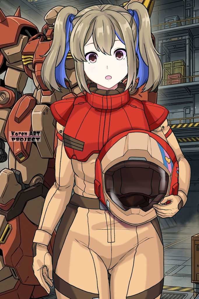 カレンちゃん+ハーラ・モーリーのノーマルスーツ【機動戦士ガンダム 閃光のハサウェイ-04】 正面Sポーズ Front S-POSE Karen is wearing HALA・MORLEY's Normal Suit【Mobile Suit Gundam: Hathaway's Flash-04】