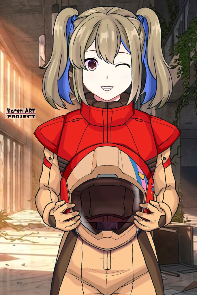 カレンちゃん+ハーラ・モーリーのノーマルスーツ【機動戦士ガンダム 閃光のハサウェイ-05】 正面 Front Angle Karen is wearing HALA・MORLEY's Normal Suit【Mobile Suit Gundam: Hathaway's Flash-05】