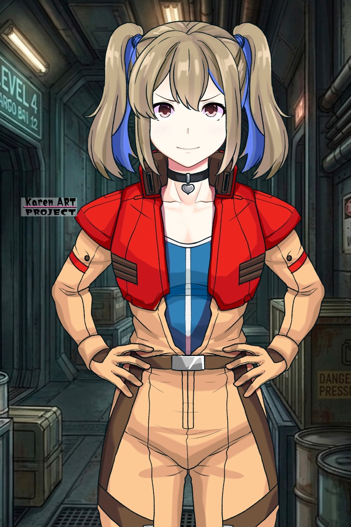 カレンちゃん+ハーラ・モーリーのノーマルスーツ【機動戦士ガンダム 閃光のハサウェイ-05】 正面 Front Angle Karen is wearing HALA・MORLEY's Normal Suit【Mobile Suit Gundam: Hathaway's Flash-05】