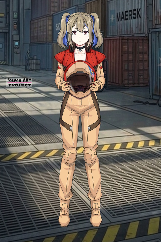 カレンちゃん+ハーラ・モーリーのノーマルスーツ【機動戦士ガンダム 閃光のハサウェイ-05】 正面 Front Angle Karen is wearing HALA・MORLEY's Normal Suit【Mobile Suit Gundam: Hathaway's Flash-05】