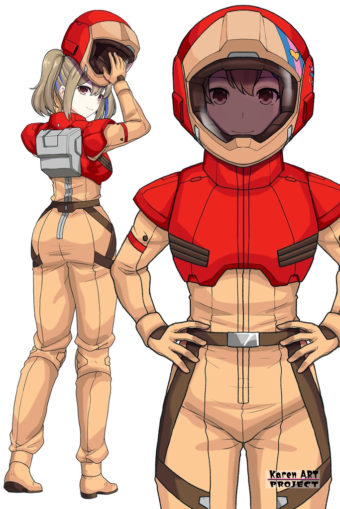 カレンちゃん+ハーラ・モーリーのノーマルスーツ【機動戦士ガンダム 閃光のハサウェイ-05】 正面 Front Angle Karen is wearing HALA・MORLEY's Normal Suit【Mobile Suit Gundam: Hathaway's Flash-05】