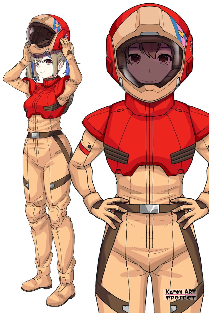 カレンちゃん+ハーラ・モーリーのノーマルスーツ【機動戦士ガンダム 閃光のハサウェイ-05】 正面 Front Angle Karen is wearing HALA・MORLEY's Normal Suit【Mobile Suit Gundam: Hathaway's Flash-05】