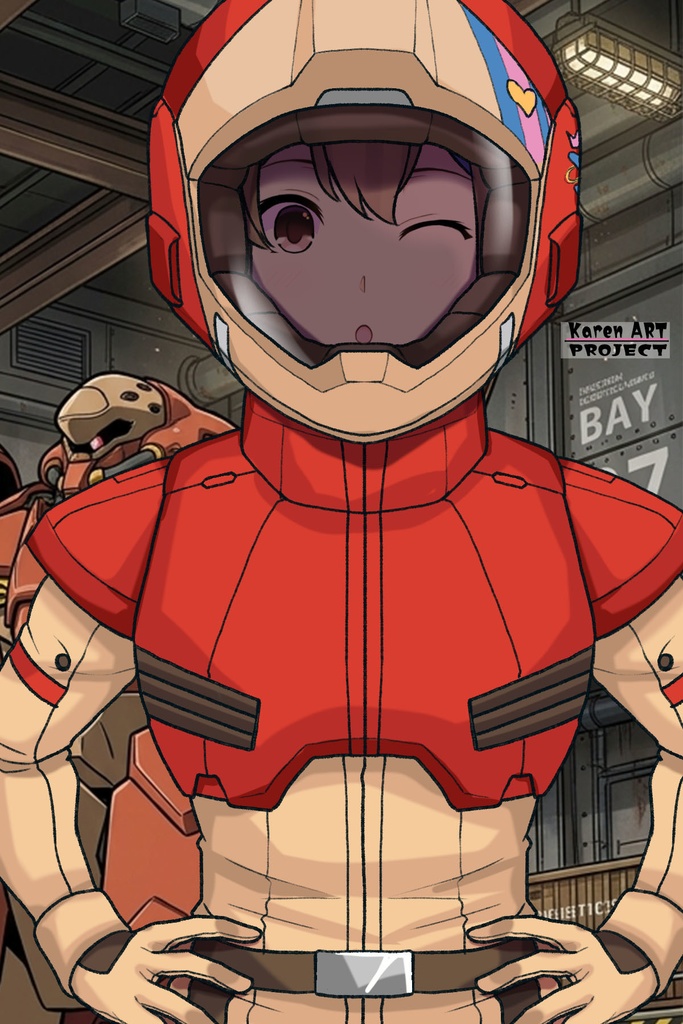 カレンちゃん+ハーラ・モーリーのノーマルスーツ【機動戦士ガンダム 閃光のハサウェイ-05】 正面 Front Angle Karen is wearing HALA・MORLEY's Normal Suit【Mobile Suit Gundam: Hathaway's Flash-05】