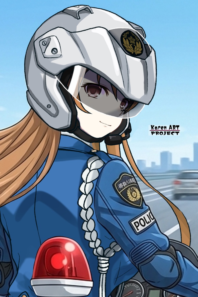 カレンちゃん+萩原千速のライダースーツ【名探偵コナン ハイウェイの堕天使-02】 背面 Back Angle Karen is wearing Chihaya Hagiwara's Motorcycle suit【Detective Conan: Fallen Angel Of The Highway-02】