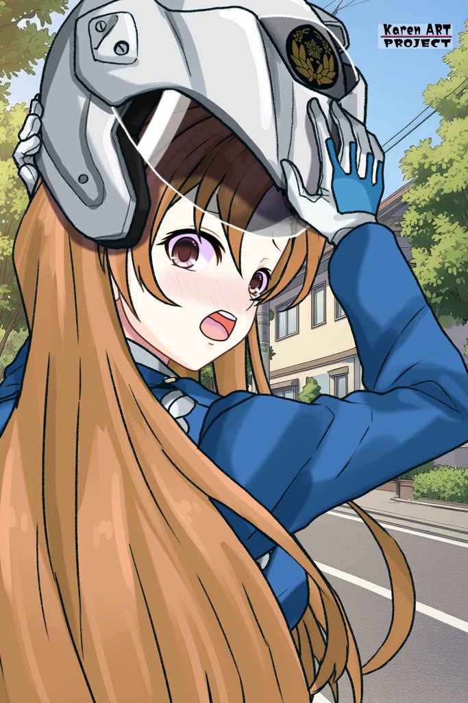 カレンちゃん+萩原千速のライダースーツ【名探偵コナン ハイウェイの堕天使-02】 背面 Back Angle Karen is wearing Chihaya Hagiwara's Motorcycle suit【Detective Conan: Fallen Angel Of The Highway-02】