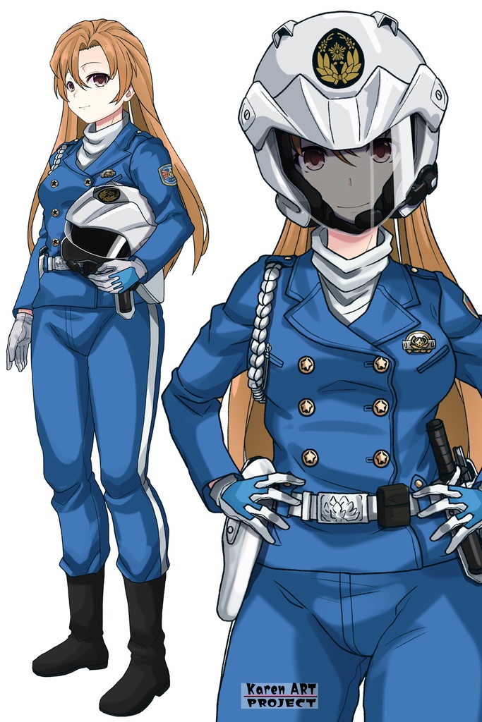 カレンちゃん+萩原千速のライダースーツ【名探偵コナン ハイウェイの堕天使-03】 正面Sポーズ Front S-POSE Karen is wearing Chihaya Hagiwara's Motorcycle suit【Detective Conan: Fallen Angel Of The Highway-03】