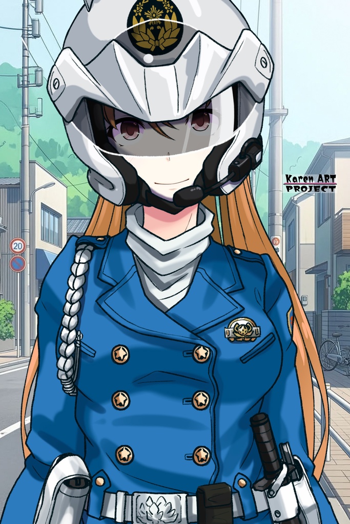 カレンちゃん+萩原千速のライダースーツ【名探偵コナン ハイウェイの堕天使-03】 正面Sポーズ Front S-POSE Karen is wearing Chihaya Hagiwara's Motorcycle suit【Detective Conan: Fallen Angel Of The Highway-03】