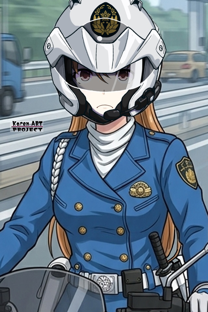 カレンちゃん+萩原千速のライダースーツ【名探偵コナン ハイウェイの堕天使-03】 正面Sポーズ Front S-POSE Karen is wearing Chihaya Hagiwara's Motorcycle suit【Detective Conan: Fallen Angel Of The Highway-03】