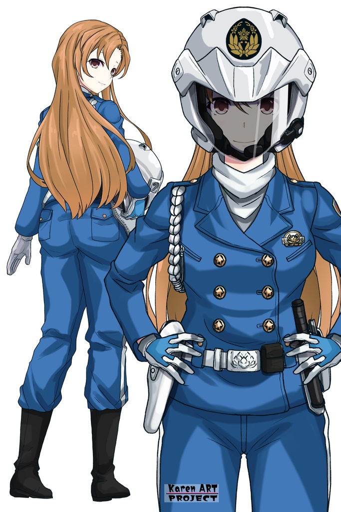カレンちゃん+萩原千速のライダースーツ【名探偵コナン ハイウェイの堕天使-04】 正面 Front Angle Karen is wearing Chihaya Hagiwara's Motorcycle suit【Detective Conan: Fallen Angel Of The Highway-04】