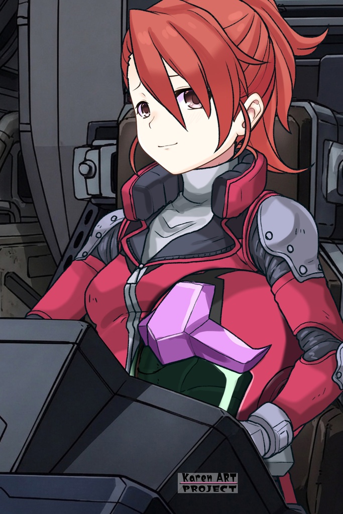 カレンちゃん+ビアンカ・カーライルのノーマルスーツ【機動戦士ガンダム サンダーボルト-02】 斜め前アングル Diagonal front angle Karen is wearing Bianca Carlyle's Normal Suit【Mobile Suit Gundam Thunderbolt-02】