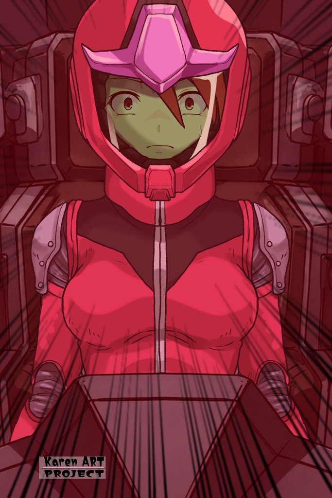 カレンちゃん+ビアンカ・カーライルのノーマルスーツ【機動戦士ガンダム サンダーボルト-05】 正面 Front Angle Karen is wearing Bianca Carlyle's Normal Suit【Mobile Suit Gundam Thunderbolt-05】