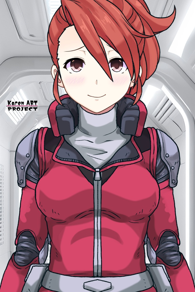 カレンちゃん+ビアンカ・カーライルのノーマルスーツ【機動戦士ガンダム サンダーボルト-05】 正面 Front Angle Karen is wearing Bianca Carlyle's Normal Suit【Mobile Suit Gundam Thunderbolt-05】