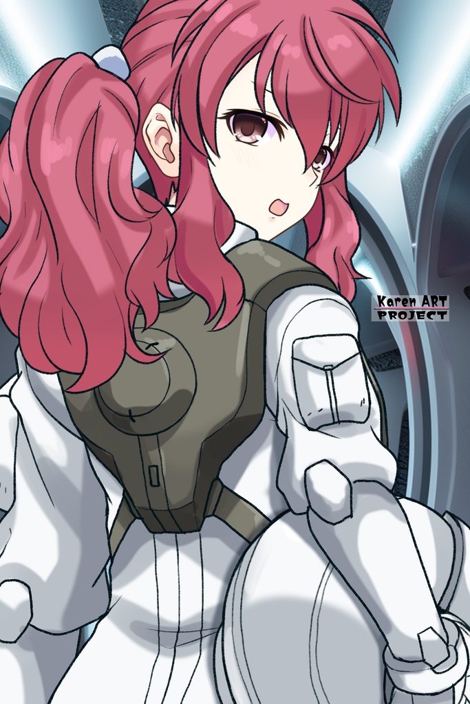 カレンちゃん+フェルト・グレイスのノーマルスーツ【機動戦士ガンダム00-03】 背面 Back Angle Karen is wearing Feldt Grace's Normal Suit【Mobile Suit Gundam 00-03】