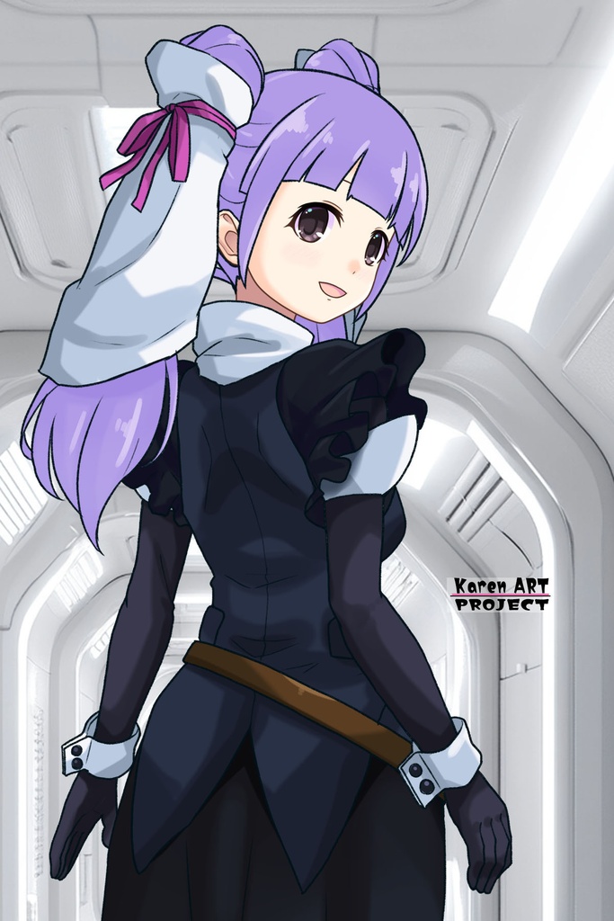 ゆりちゃん+フラム・ナラのコスチューム【機動戦士ガンダムAGE-01】 Yuri is wearing Fram Nara's Formal Costume【Mobile Suit Gundam AGE-01】
