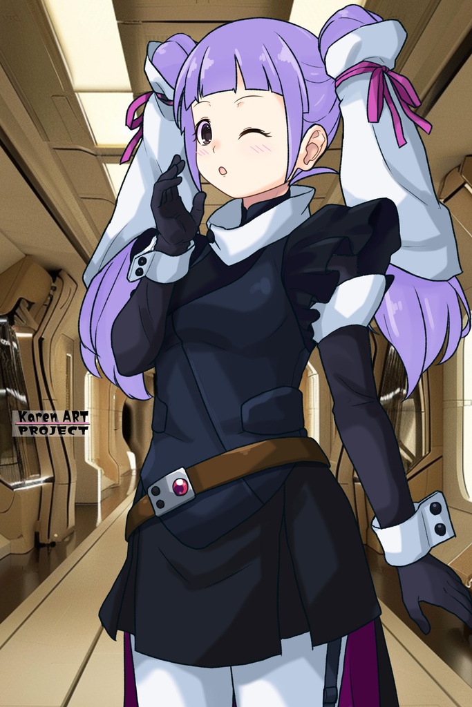 ゆりちゃん+フラム・ナラのコスチューム【機動戦士ガンダムAGE-01】 Yuri is wearing Fram Nara's Formal Costume【Mobile Suit Gundam AGE-01】