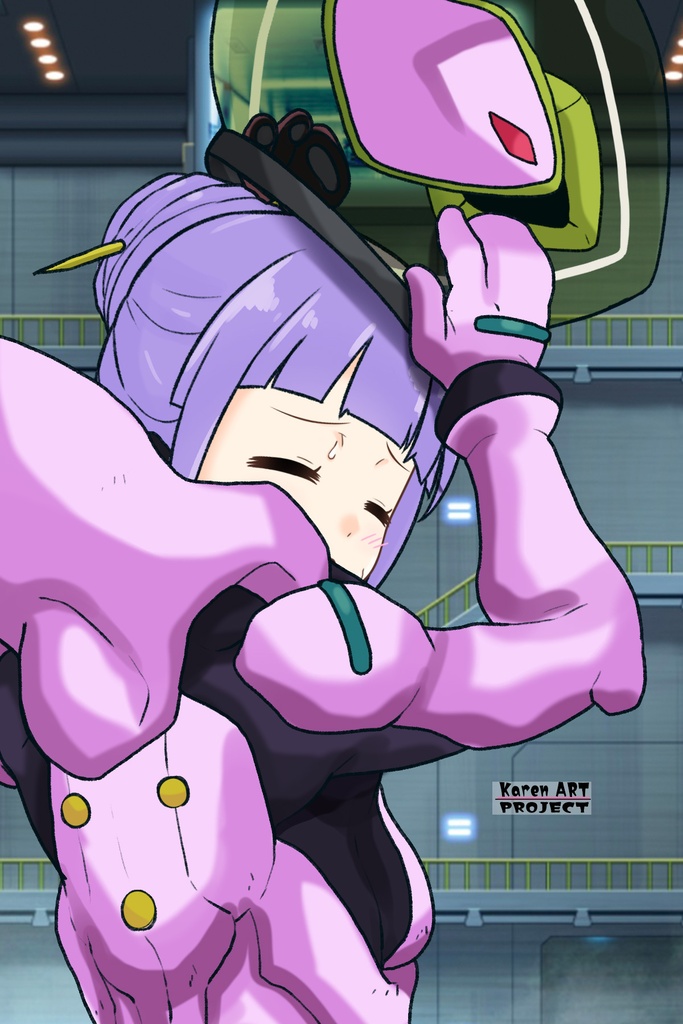 ゆりちゃん+フラム・ナラのパイロットスーツ【機動戦士ガンダムAGE-03】 背面 Back Angle Yuri is wearing Fram Nara's Pilot Suit【Mobile Suit Gundam AGE-03】